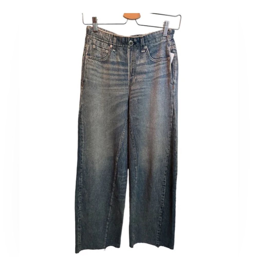 Rag & Bone Miramar Trompe L'oeil Elastic Waist High-Rise Sweatpant Jeans…